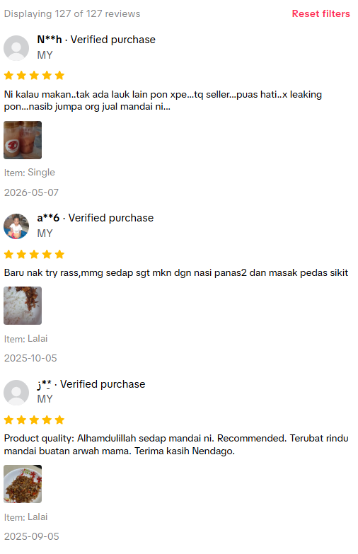 Review mandai 5 bintang โ pelanggan 7